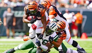 Jeremy Hill, Cincinnati Bengals (@Steelers): Pittsburghs athletische Front Seven ließ gegen Washington wenig zu, während die Bengals im Run-Blocking gegen die Jets große Probleme hatten. Cincy könnte sich früh aufs Passing Game stützen