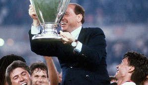Der Mann, der den Erfolg Mitte der 80er zum AC Milan brachte: Silvio Berlusconi, Italiens Ministerpräsident und Medien-Mogul