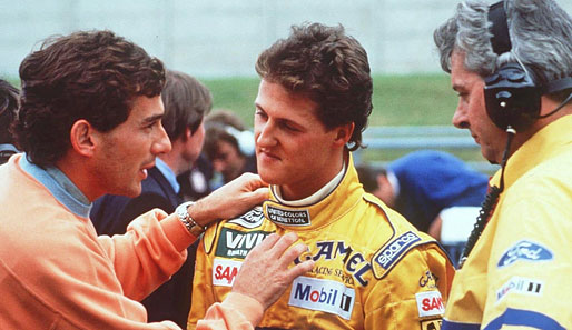 Wenig später betrat ein neuer großer Konkurrent von Senna die Formel-1-Bühne. Der damals noch blutjunge Benetton-Pilot Michael Schumacher.