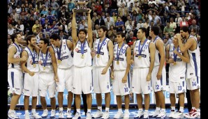 Ebenfalls zwei Titel gewann Griechenland. Kaum zu glauben, aber mehr als die Siege 1987 und 2005 war für die basketballverrückten Hellenen bisher nicht drin