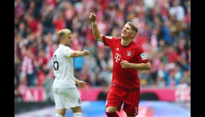 23. Mai 2015: Schweinsteiger absolviert gegen Mainz sein 500. Pflichtspiel für die Bayern und trifft zum 2:0-Endstand. Es war auch sein letztes Spiel für den FCB