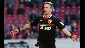Rang 14: Andre Hahn vom FC Augsburg (12 Tore)