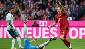 STURM Robert Lewandowski (FC Bayern München): Der Pole war eiskalt zur Stelle, als er von Vidal bedient wurde und avancierte so zum Dosenöffner. Sorgte kurz darauf mit seinem zweiten Treffer für die Vorentscheidung