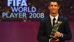 Ganz oben angekommen: 2008 wurde CR7 zum Weltfußballer gewählt...