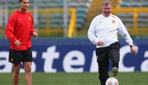Gut erholt: Zusammen mit Trainer Sir Alex Ferguson führte Ronaldo United später auf den europäischen Thron zurück