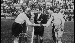 Die Schalker Legende Fritz Szepan (l.) führte die DFB-Auswahl fünf Jahre lang (1934-1939) an - und bestritt die erste WM