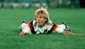 Platz 6: Jürgen Klinsmann mit 108 Einsätzen von Dezember 1987 bis Juli 1998