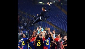 2009 freute sich Barca mit Trainer Josep Guardiola erneut über den Sieg in der Champions League. Nach Toren von Eto'o und Messi endete das Finale gegen Manchester United 2:0