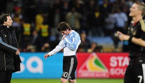 Bei der WM 2010 war im Viertelfinale gegen Deutschland Schluss. Messi erzielte keinen Treffer im Verlauf des Turniers