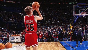 1997 in Cleveland: Steve Kerr (Chicago Bulls), 22 Punkte im Finale