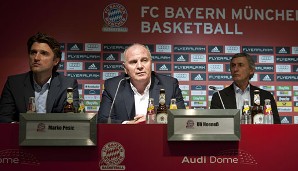 Der Paukenschlag am 27. November 2012: Die Bayern holen Svetislav Pesic (r.) als neuen Trainer. Damit kommt es in München zum Vater-Sohn-Gespann mit Marko Pesic (l.)