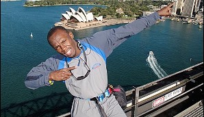 Bolt beim BridgeClimb in Sydney