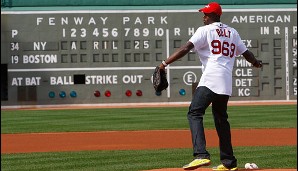 Bolt als Pitcher bei den Boston Red Sox