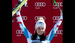 ... Anna Fenninger, die Kombinations-Weltmeisterin von Garmisch