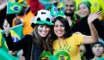 BRASILIEN - ELFENBEINKÜSTE: Ach ja, die weiblichen Fans aus Brasilien waren ja schon immer ein Hingucker...