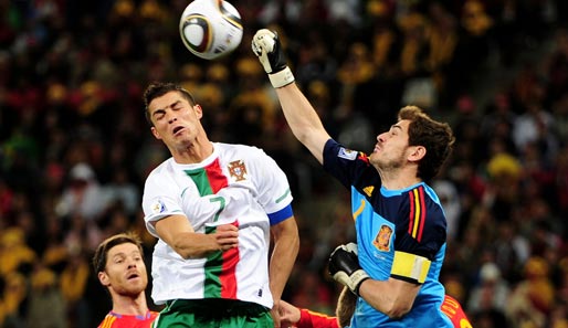 Villa jubelt, Ronaldo nicht...der Portugiese hat auch in seinem vierten WM-Spiel keine glückliche Figur abgegeben