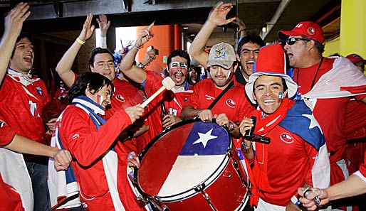 Honduras - Chile 0:1: Schon vor dem Spiel erfuhr das chilenische Team lautstarke Unterstützung von den eigenen Fans
