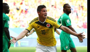 1. James Rodriguez - Kolumbien - 6 Tore (Im Viertelfinale ausgeschieden)