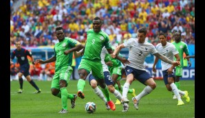 FRANKREICH - NIGERIA 2:0: Die Partie zwischen der Equipe Tricolore und den Super Eagles war von der ersten Minute an hart umkämpft