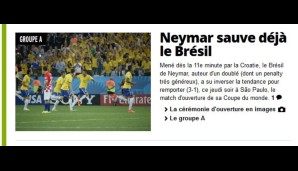 L'Equipe (Frankreich): "Neymar muss Brasilien schon retten"