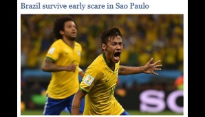 Telegraph (England): "Brasilien überlebt frühen Schreck in Sao Paulo"