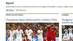 "Entthront vom skrupellosen Chile", meint "The Telegraph"