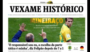 Auch Folha benutzt das Wort historisch. Und das Nomen ist auch nicht viel anders: Blamage