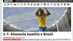 Auf den Punkt: "Deutschland demütigt Brasilien", so "El Mundo Deportivo" aus Spanien
