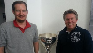 SPOX-Sports-Chef Florian Regelmann traf Gernot Tripcke im DEL-Office in Köln