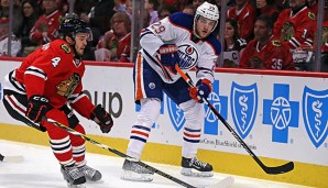 Der 20-järhige Leon Draisaitl (r.) steht bei den Edmonton Oilers unter Vertrag