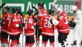 Im vierten Anlauf ist Kanada bei der Eishockey-WM in Riga der erste Sieg gelungen.