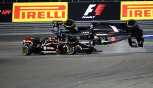 Abgehoben: Esteban Gutierrez überschlug sich im Jahr 2014 in Sakhir nach einem Crash