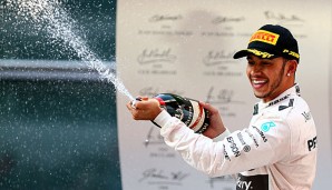 Lewis Hamilton feierte seinen Sieg in China ausgelassen