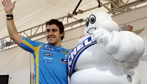Erfolgreiche Zeiten für Alonso und Michelin: Alonso holte im Renault zwei WM-Titel