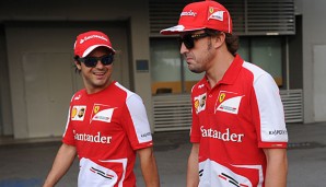 Massa und Alonso fuhren von 2010 bis 2013 gemeinsam für die Scuderia Ferrari