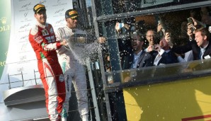 Sebastian Vettel und Lewis Hamilton feierten auf dem Podium - die Gutbetuchten freute es