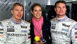 Gute, alte Formel-1-Zeiten: Mika Häkkinen, Heidi Klum und David Coulthard