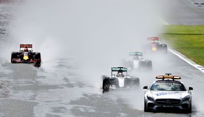 Auf dem Silverstone Circuit regnet es häufig