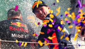 Währenddessen feiert Max Verstappen übrigens seinen dritten Saisonsieg. Konfetti und Champagner - in Mexiko gibt's das volle Programm