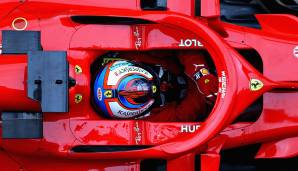 Die größte Änderung am Design der Autos ist natürlich der Halo. Ferrari hat den Kopfschutz von Kimi Räikkönen im klassischen Rot bemalt.