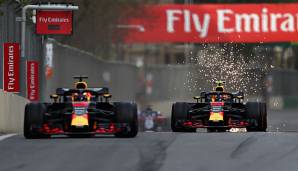 Max Verstappen und Daniel Ricciardo crashten ineinander.
