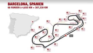 Das Streckenprofil des Circuit de Catalunya