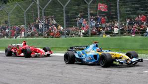 2005 beginnt dann wieder verheißungsvoll: 3 Siege aus 4 Rennen. Höhepunkt ist der Große Preis von San Marino, bei dem der Renault-Pilot Schumacher trotz schlechterem Auto bis zur Zielflagge abwehrt. Ein Meisterstück der Verteidigung!