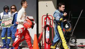 Auch 2006 ist Alonso seinem Rivalen Schumacher meistens einen Schritt voraus.