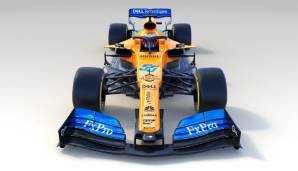 Blau und Papaya-Orange - die neuen McLaren machen auch optisch eine Menge her. Angelehnt ist das Farbschema an den ersten F1-GP von Bruce McLaren im Jahr 1966.