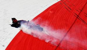 Sebastian Vettel verlor im zweiten Freien Training die Kontrolle über seinen Ferrari.