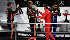 Max Verstappen, Sebastian Vettel und Daniil Kvyat standen beim Deutschland-GP in Hockenheim ganz oben.