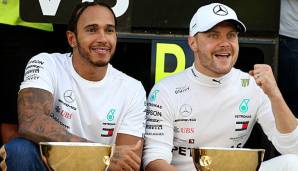 Die beiden Mercedes-Piloten Lewis Hamilton und Valtteri Bottas haben noch Chancen auf die Weltmeisterschaft.