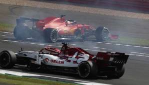 Sebastian Vettel drehte sich gleich in der ersten Runde des Rennens.