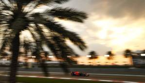 In Abu Dhabi rasen die Formel-1-Piloten unter Palmen.